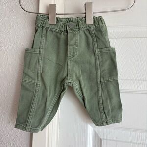 H&M Baby 4-6m Green Cargo Pants